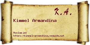 Kimmel Armandina névjegykártya